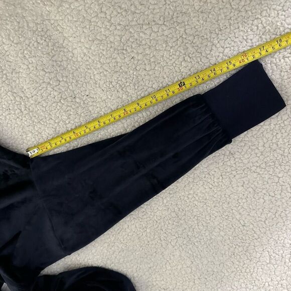 Chicos Zenergy Navy Blue Velvet Hooded Sweatshirt Size 1 (Medium) EUC - Picture 10 of 11